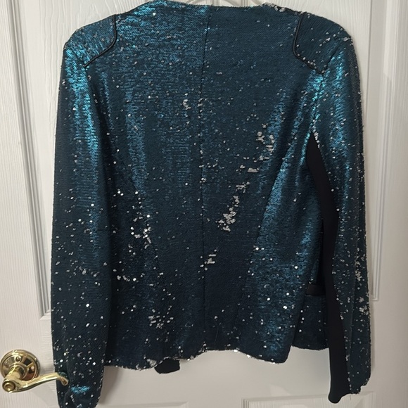 MAJE Black and Blue Sequin Blazer size 36 - Picture 5 of 5
